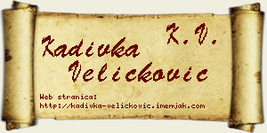 Kadivka Veličković vizit kartica